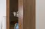 Vitrine Selun 10, Farbe: Eiche Dunkelbraun - 197 x 50 x 43 cm (H x B x T)