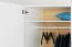 Schrank Hohgant 07, Farbe: Weiß / Grau Hochglanz - 209 x 90 x 56 cm (H x B x T)