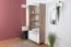 Vitrine Hohgant 11, Farbe: Eiche / Weiß - 209 x 90 x 42 cm (H x B x T)