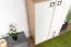 Kommode 27, Farbe: Buche / Weiß - 134 x 86 x 37 cm (H x B x T)