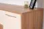 Kommode Gataivai 09, Farbe: Beige Hochglanz / Walnuss - 83 x 170 x 46 cm (H x B x T)