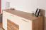 Kommode Gataivai 09, Farbe: Beige Hochglanz / Walnuss - 83 x 170 x 46 cm (H x B x T)