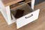 Nachtkommode Lotofaga 21, Farbe: Weiß / Walnuss - 52 x 62 x 43 cm (H x B x T)