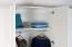 Drehtürenschrank / Kleiderschrank Siumu 31, Farbe: Weiß / Weiß Hochglanz - 224 x 227 x 56 cm (H x B x T)