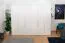 Drehtürenschrank / Kleiderschrank mit Rahmen Siumu 35, Farbe: Weiß / Weiß Hochglanz - 226 x 277 x 60 cm (H x B x T)