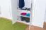 Drehtürenschrank / Kleiderschrank mit Rahmen Siumu 26, Farbe: Weiß / Weiß Hochglanz - 226 x 322 x 60 cm (H x B x T)