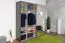 Schiebetürenschrank / Kleiderschrank Vaitele 09, Farbe: Anthrazit Hochglanz / Walnuss - 224 x 230 x 61 cm (H x B x T)