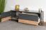 TV-Unterschrank Vaitele 20, Farbe: Anthrazit Hochglanz / Walnuss - 46 x 132 x 45 cm (H x B x T)