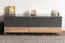 TV-Unterschrank Vaitele 20, Farbe: Anthrazit Hochglanz / Walnuss - 46 x 132 x 45 cm (H x B x T)