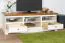 TV-Unterschrank Gyronde 10, Kiefer massiv Vollholz, Farbe: Weiß / Eiche - 53 x 167 x 53 cm (H x B x T)