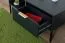Moderner Couchtisch mit zwei Schubladen Raoued 08, Farbe: Anthrazit - Abmessungen: 44 x 97 x 60 cm (H x B x T)
