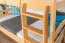 Etagenbett / Stockbett 90 x 190 cm "Easy Premium Line" K17/n, Buche Massivholz Natur lackiert, teilbar
