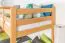 Etagenbett 90 x 200 cm für Erwachsene "Easy Premium Line" K17/n, Buche Massivholz Natur lackiert, teilbar