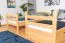 Etagenbett / Stockbett 90 x 200 cm für Kinder "Easy Premium Line" K17/n inkl. 2 Schubladen und 2 Abdeckblenden, Buche Massivholz Natur lackiert, teilbar