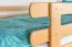 Etagenbett / Stockbett 90 x 200 cm für Kinder "Easy Premium Line" K17/n inkl. 2 Schubladen und 2 Abdeckblenden, Buche Massivholz Natur lackiert, teilbar
