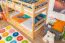 Etagenbett / Stockbett 90 x 200 cm für Kinder "Easy Premium Line" K17/n inkl. 2 Schubladen und 2 Abdeckblenden, Buche Massivholz Natur lackiert, teilbar