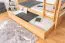 Etagenbett 90 x 200 cm für Erwachsene "Easy Premium Line" K17/n inkl. Liegeplatz und 2 Abdeckblenden, Buche Massivholz Natur lackiert, teilbar
