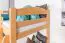 Stockbett 90 x 200 cm für Erwachsene "Easy Premium Line" K17/n inkl. Liegeplatz und 2 Abdeckblenden, Buche Massivholz Natur lackiert, teilbar