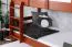 Etagenbett / Stockbett 90 x 200 cm "Easy Premium Line" K17/n inkl. Liegeplatz und 2 Abdeckblenden, Buche Massivholz Kirschfarben lackiert, teilbar
