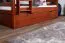 Etagenbett / Stockbett 90 x 200 cm "Easy Premium Line" K17/n inkl. Liegeplatz und 2 Abdeckblenden, Buche Massivholz Kirschfarben lackiert, teilbar