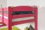 Etagenbett / Stockbett 90 x 200 cm "Easy Premium Line" K17/n inkl. Liegeplatz und 2 Abdeckblenden, Buche Massivholz Rosa lackiert, teilbar