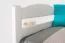 Stockbett für Erwachsene "Easy Premium Line" K18/h inkl. Liegeplatz und 2 Abdeckblenden, Kopfteil mit Löchern, Buche Vollholz massiv Weiß - Liegefläche: 90 x 200 cm, teilbar
