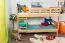 Kinder- Etagenbett / Stockbett "Easy Premium Line" K18/n, Kopfteil mit Löchern, Buche Vollholz massiv Natur - 90 x 190 cm, (L x B) teilbar