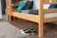 Etagenbett / Stockbett "Easy Premium Line" K19/n, Kopf- und Fußteil mit Löchern, Buche Vollholz massiv Natur - 90 x 190 cm (B x L), teilbar