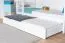 Etagenbett / Stockbett "Easy Premium Line" K20/h inkl. Liegeplatz und 2 Abdeckblenden, Kopf- und Fußteil gerade, Buche Vollholz massiv Weiß, Liegeflächen 90 x 200 cm, teilbar