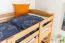 Kinderbett / Hochbett "Easy Premium Line" K22/n, Buche Vollholz massiv Natur - Liegefläche: 90 x 190 cm
