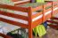 Hochbett 120 x 200 cm "Easy Premium Line" K23/n, Buche Massivholz Kirschfarben lackiert, teilbar