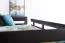 Hochbett 120 x 200 cm "Easy Premium Line" K23/n, Buche Massivholz Schokobraun lackiert, teilbar