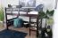 Hochbett 120 x 200 cm "Easy Premium Line" K23/n, Buche Massivholz Schokobraun lackiert, teilbar