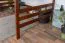 Hochbett 140 x 200 cm "Easy Premium Line" K23/n, Buche Massivholz Dunkelbraun lackiert, teilbar