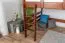Hochbett 140 x 200 cm "Easy Premium Line" K23/n, Buche Massivholz Dunkelbraun lackiert, teilbar