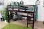 Hochbett 160 x 200 cm "Easy Premium Line" K23/n, Buche Massivholz Schokobraun lackiert, teilbar
