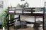 Hochbett 160 x 200 cm "Easy Premium Line" K23/n, Buche Massivholz Schokobraun lackiert, teilbar