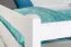 Hochbett 140 x 190 cm für Erwachsene "Easy Premium Line" K23/n, Buche Massivholz weiß lackiert, teilbar