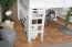 Hochbett 160 x 200 cm "Easy Premium Line" K23/n, Buche Massivholz weiß lackiert, teilbar