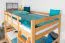 Etagenbett 120 x 190 cm für Erwachsene "Easy Premium Line" K24/n, Kopf- und Fußteil gerade, Buche Massivholz Natur lackiert, teilbar