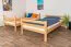 Etagenbett / Stockbett 120 x 200 cm "Easy Premium Line" K24/n, Kopf- und Fußteil gerade, Buche Massivholz Natur lackiert, teilbar