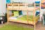 Etagenbett 140 x 190 cm für Erwachsene "Easy Premium Line" K24/n, Kopf- und Fußteil gerade, Buche Massivholz Natur lackiert, teilbar