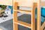 Etagenbett / Stockbett 140 x 190 cm "Easy Premium Line" K24/n, Kopf- und Fußteil gerade, Buche Massivholz Natur lackiert, teilbar