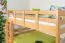 Stockbett 140 x 200 cm für Erwachsene "Easy Premium Line" K24/n, Kopf- und Fußteil gerade, Buche Massivholz Natur lackiert, teilbar