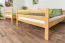 Etagenbett 140 x 200 cm für Erwachsene "Easy Premium Line" K24/n, Kopf- und Fußteil gerade, Buche Massivholz Natur lackiert, teilbar