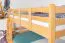 Etagenbett / Stockbett SET mit Matratzen K24/n | 140 x 200 cm | Kopf- und Fußteil gerade | Buche massiv Natur lackiert | teilbar | inkl. Bonell Federkern