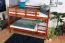 Etagenbett / Stockbett 160 x 200 cm "Easy Premium Line" K24/n, Kopf- und Fußteil gerade, Buche Massivholz Kirschfarben lackiert, teilbar
