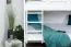 Stockbett 140 x 190 cm für Erwachsene "Easy Premium Line" K24/n, Kopf- und Fußteil gerade, Buche Massivholz weiß lackiert, teilbar