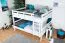 Etagenbett 160 x 200 cm für Erwachsene "Easy Premium Line" K24/n, Kopf- und Fußteil gerade, Buche Massivholz weiß lackiert, teilbar