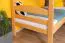 Etagenbett / Kinderbett / Stockbett mit Rutsche, 80 x 190 cm, Buche Massivholz Natur lackiert, teilbar in zwei Einzelbetten, "Easy Premium Line" K25/n